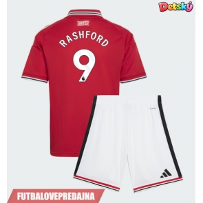 Lacne Dětský Futbalové dres Manchester United Marcus Rashford #9 2026-27 Krátky Rukáv - Domáci (+ trenírky)